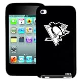 Tribeca FVA3733 Varsity Silicone Jacket for iPod Touch 4G - Pittsburgh Penguins - Black