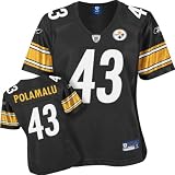 Reebok Pittsburgh Steelers Troy Polamalu Women's Premier Jersey Large
