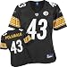 Troy Polamalu Black Reebok Premier Pittsburgh Steelers Women's Jersey - Small