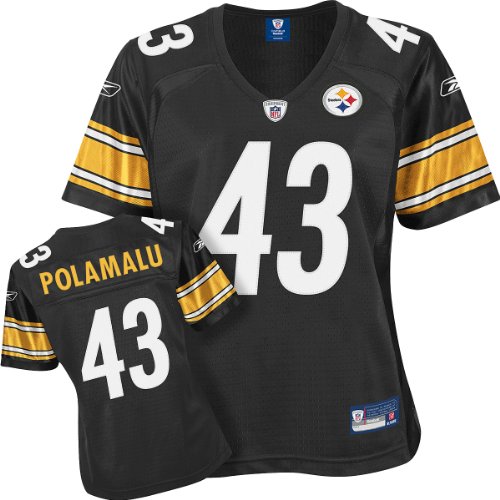 Reebok Pittsburgh Steelers Troy Polamalu Women's Premier Jersey Small