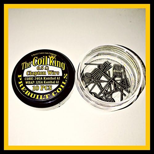 10 Pack Pre Built Coils Clapton Hive Tiger Twisted Fused Flat Dual Quad Prebuilt Pre Made (Clapton 0.5Ω (24GA Core, 32GA Wrap))