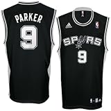 Tony Parker Jersey adidas Black Replica #9 San