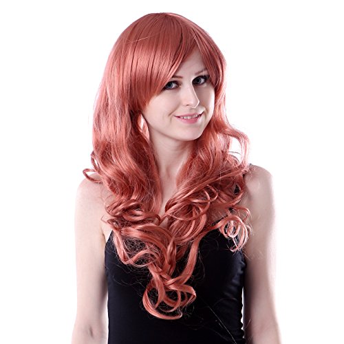 HDE Women's Full Length Wavy Curly Candy Colored Cosplay Anime Costume Wig