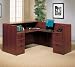 4 pcs L-Shape Receptionist Office Desk Set, Amber-LAY17-Cherry