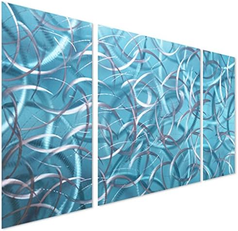 Blue Liquid Abstract Metal wall Art Décor