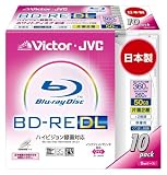 ビクター｜Victor 映像用ブルーレイディスク くり返し録画用 260分 50GB 2倍速 ホワイトプリンタブル 10枚 日本製 BV-E260CW10