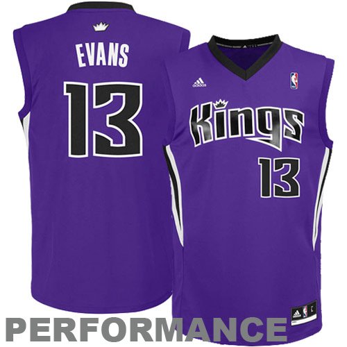 Adidas Sacramento Kings Tyreke Evans Youth (Sizes 8-20) Revolution 30 Replica Road Jersey Medium