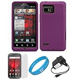 Purple Premium Soft Silicone Skin Cover for Verizon Wireless Droid Bionic T ....