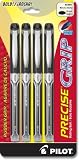 Pilot Precise Grip Liquid Ink Rolling Ball Pen, Bold Point, 4-Pack, Black Ink (28941)
