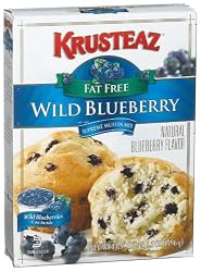 Krusteaz Wild Blueberry Supreme Muffin Mix, Fat Free, 17.5-Ounce Boxes (Pack of 12)