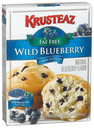 Krusteaz Wild Blueberry Supreme Muffin Mix, Fat Free, 17.5-Ounce Boxes (Pack of 12) by Krusteaz