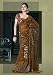 Chocolate Brown Brasso Sequined Embroidered Georgette Sari