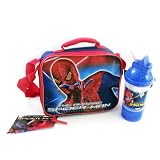 Marvel The Amazing Spider-Man 4 School Lunch Set | Insulated Bag Tote & Sip N Snack Canteen|