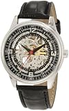 Akribos XXIV Men's AK410SS 'Saturnos' Skeleton Automatic Leather Strap Watch