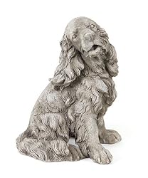 Pack of 2 Garden Getaway Cocker Spaniel Decorative Dog Statues 14"