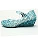 Girls Princess Elsa Shoes For Halloween Costumes (Blue) Kids Size 13