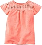 カーターズ Carter's Tシャツ フリル袖 キッズ 子供服 Neon Flutter-Sleeve Lace Yoke Tee 2T (88-93 cm)