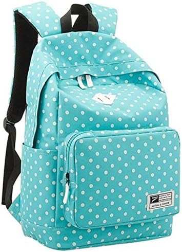 EGOGO New Polka Dot Style Leisure Casual School Campus Laptop Daypack Bookbag Backpack For Teenager College Girls School Bags (Blue)