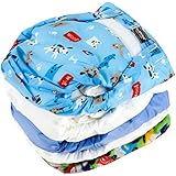 Kushies 5 Pack Reusable Ultra-lite Diapers for Toddlers, Boy