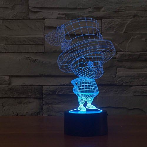 Saiam Cartoon Tony Tony Chopper Shape 3D Illusion Bulbing Night Light Gift For Kids