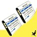 Two Halcyon 1500 mAH Lithium Ion Replacement Battery for Olympus LI50B Battery and Olympus Stylus 1010, Stylus 1020, Stylus 1030 SW, Stylus 9000, Stylus 9010, Stylus Tough 6000, Stylus Tough 6010, Stylus Tough 6020, Stylus Tough 8000, Stylus Tough 8010, Stylus Tough TG-610, Tough TG-620, Tough TG-630, Tough TG-820 iHS, Tough TG-830 iHS, TG-810, SP800UZ, SP810UZ, SZ-10, SZ-12, SZ-15, SZ-16, SZ-20, SZ-30MR iHS, SZ-31MR, VR-320, VR-340, VR-350, Olympus XZ-1 Digital Cameras