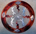 Southwest Gecko Wheel Wall Hanging Metal