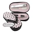 Compare Prices of Pink Polka Flip Flop Four Piece Pedicure Set with Matching Thank you Tag