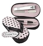 Kate Aspen "Pink Polka Flip Flop" Five Piece Pedicure Set with Matching "Thank You" Tag
