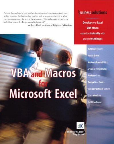 VBA and Macros for Microsoft Office Excel 2007 1st (first) Edition VBA and Macros for Microsoft Office Excel 2007 1st (first) Edition