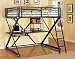 Z-Bedroom Full Size Loft Study Bunk Bed