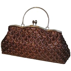 An Exquisite Beaded Evening Bag, Vintage-inspired Cluth W chain, Best Price in the Town
