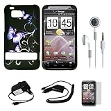 Purple Flower Durable 2 Piece Protective Crystal Hard Shield Guard Cover Ca ....