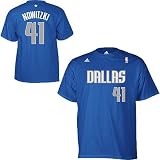 Dallas Mavericks Dirk Nowitzki Adidas Blue T Shirt (XL)