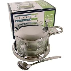 RSVP Endurance Italian Style Grated Cheese Server with Spoon 3 pc set