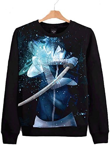 Naruto Shippuden Direct Print Sweatshirt (S (US XS), Black)