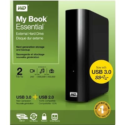 WD My Book 4TB External Hard Drive Storage USB 3.0 File Backup and Storage