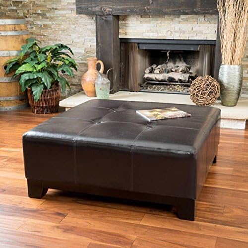 Christopher Knight Home Darlington Espresso Bonded Leather Ottoman