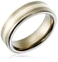 7mm Titanium with Sterling Silver Wedding Band