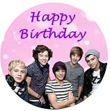 from simply topps One Direction Happy Birthday Cake Topper edible sugar icing 7.5
