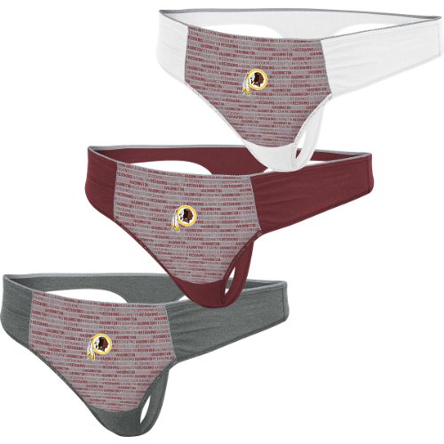 NFL Washington Redskins Women's Mystic Memory Thong - Set of 3 Extra Large