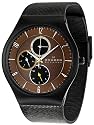 Skagen Mens Watch 806XLTBD with Black Stainless Steel Bracelet and Brown Dial