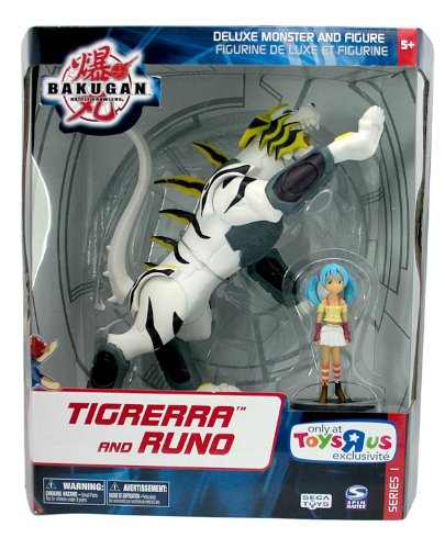 Bakugan Battle Brawlers Deluxe Monster and Figure - Tigrerra and Runo