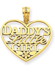 14k D/C Daddys Little Girl Heart Pendant
