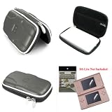 Gun Metal Hard Shell EVA Carrying Case with Screen Protector for Nintenod DS Lite