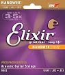 Elixir Strings Acoustic Phosphor Bronze Strings NANOWEB Coating, 6-String, Light