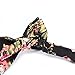 Stylefad Men's Floral Skinny Neck ties and Bowtie Pocket Square 3pcs Set for Gifts Black
