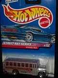 Street Art Series #4 School Bus Silver With Back Door 5-Hole Wheels #952 Mint