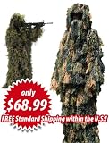 Ghillie Suit, Woodland Camouflage, Size: XL/XXL