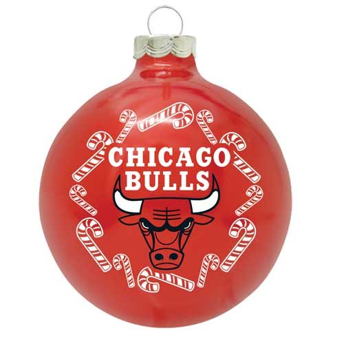 Chicago Bulls NBA Candy Cane Traditional Glass Ball Christmas Ornament- 2 3/4″ Chicago Bulls NBA Candy Cane Traditional Glass Ball Christmas Ornament- 2 3/4″