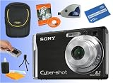 Sony DSC-W90 (Black) Digital Camera Kit 1GB Pro DUO + Reader + Case + Screen Guard + Mini Tripod  More!
